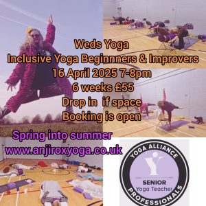 Yoga For All New 6 week block starts Weds 16 April 7-8pm- Intake Healthy Living Centre, Dn2 5Ja