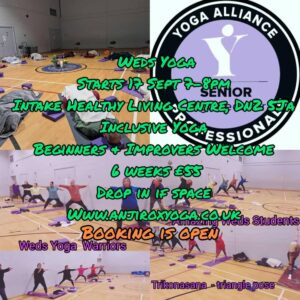 Yoga For All starts Weds 17 Sept 7-8pm