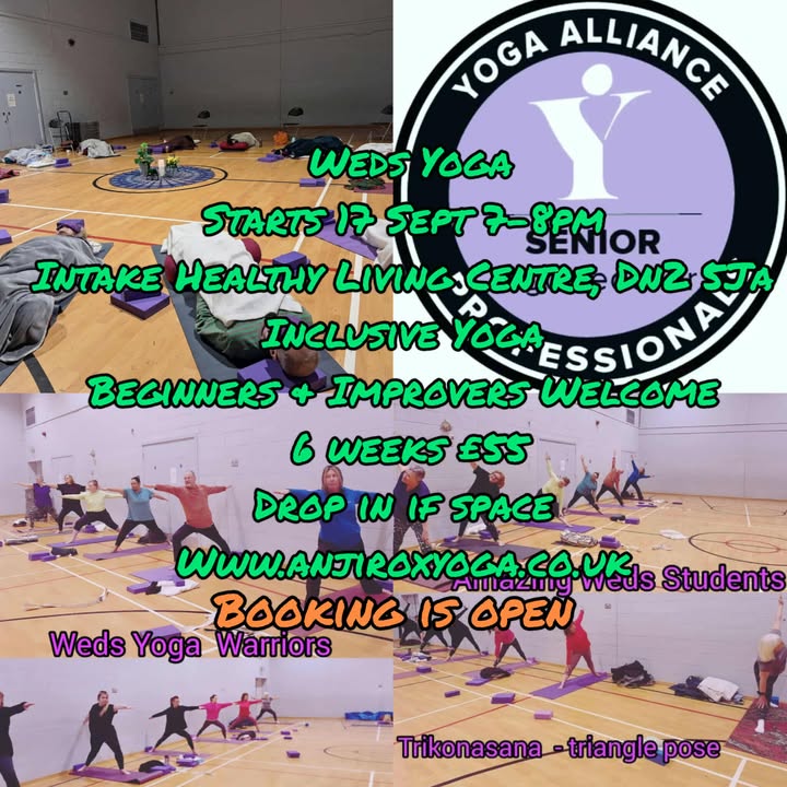 Yoga For All starts Weds 17 Sept 7-8pm